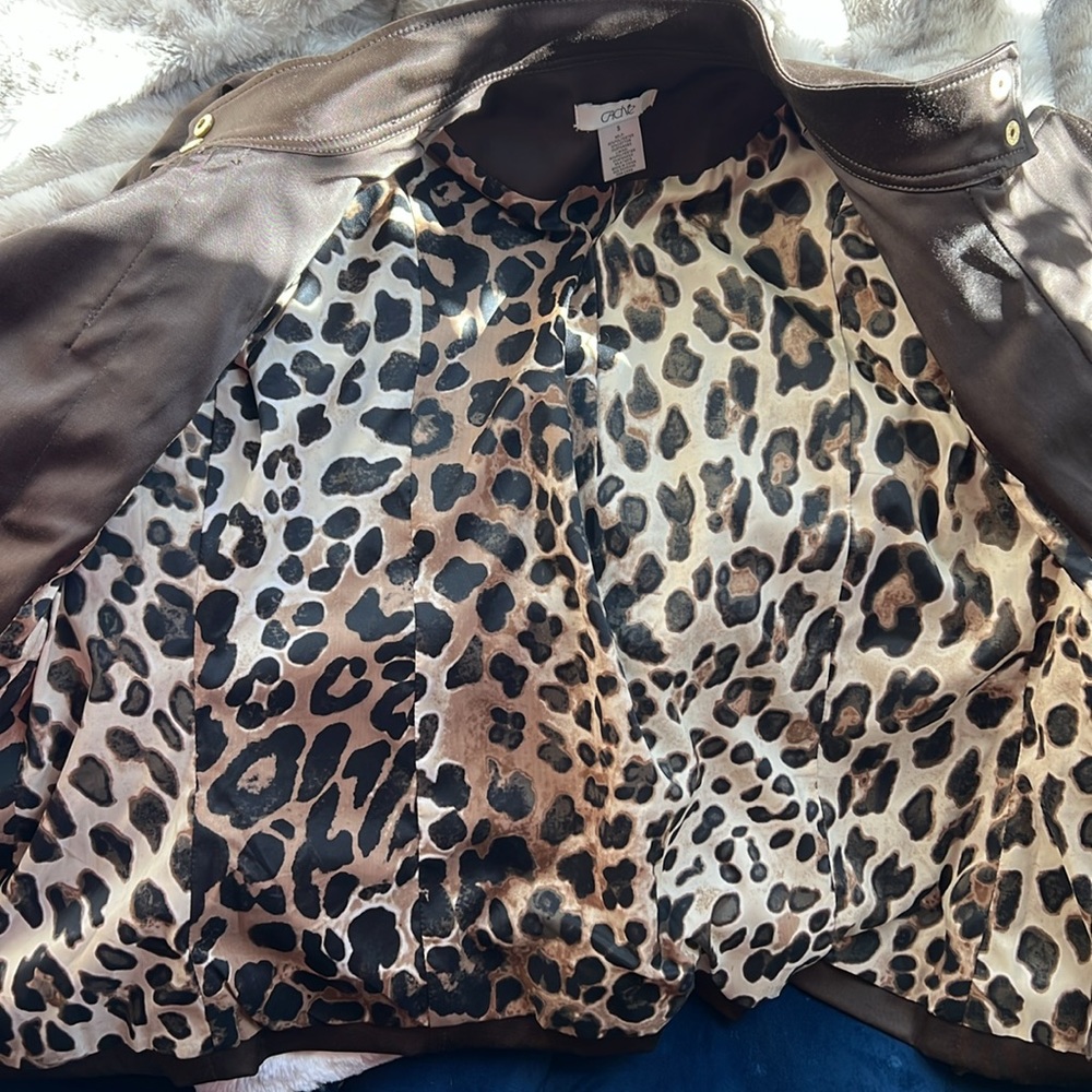 Cache Jacket Blazer Brown Sz Small Euc Like New - image 3